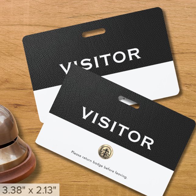 Crachá personalizável do visitante da empresa de l (Criador carregado)