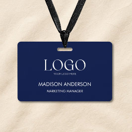 Crachá Personalized Corporate Business Logo Modern ID