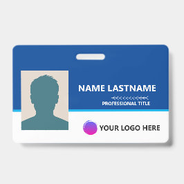 Crachá Personalized Employee ID Card - Photo, Barcode,