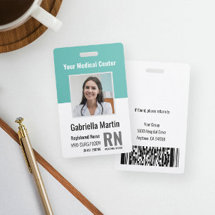 Crachá Personalized Medical Employee Photo ID