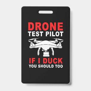 Crachá Piloto de teste de drone