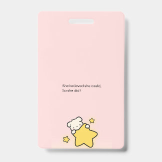 Crachá Pink Cute Badge