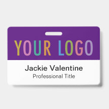 Placa de Identificação de PVC Roxo com Logotipo Ho