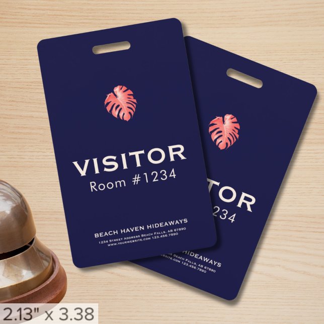 Crachá Placa de Visitante Logotipo da Empresa Hotel Resor (Criador carregado)