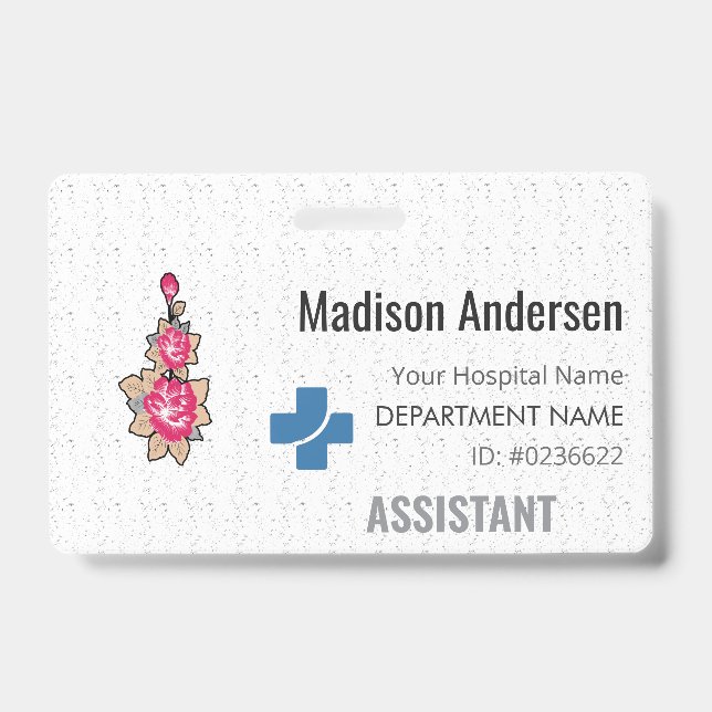 Crachá plástico de PVC personalizado - Durable.ID. (Frente)