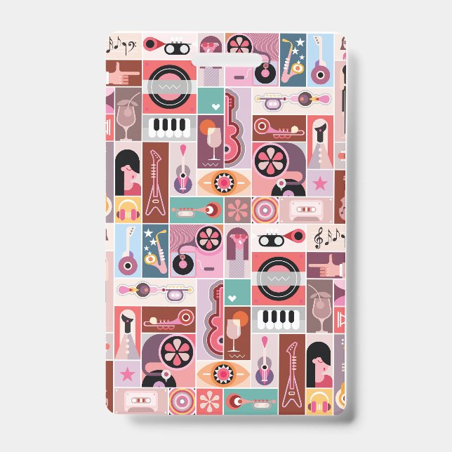 Crachá Pop de música (Frente)