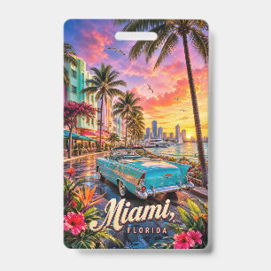 Crachá Pôr do sol na orla de Miami Flórida