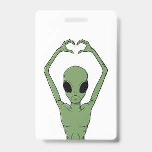 Crachá Pose do Coração Alien