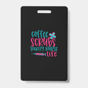 Crachá Presente de Enfermeira Café Escrubs Enfermeiros