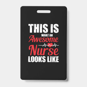 Crachá Presente de Enfermeira   Esta É Uma Enfermeira Inc