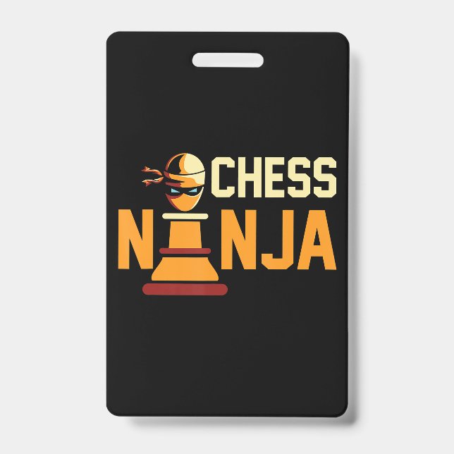 Crachá Presente legal Chess Ninja Chess (Frente)