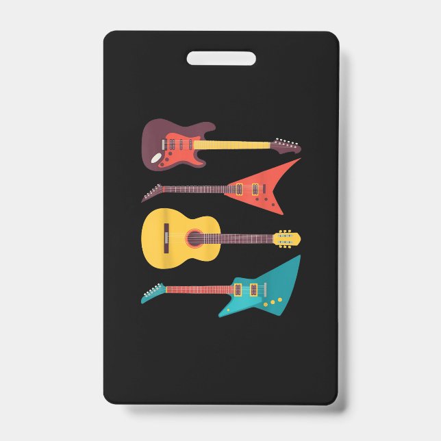 Crachá Presente para Músico de Guitarra Elétrica e Guitar (Frente)