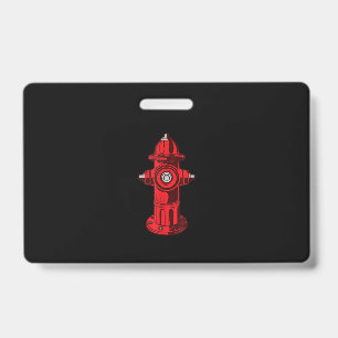 Crachá Presentes de Bombeiros Gráficos Vermelhos