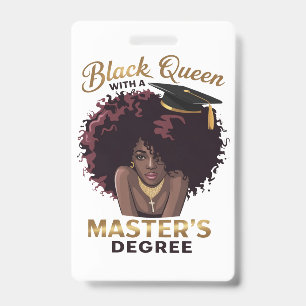 Crachá Presentes de Graduação Fofo para Rainha Negra Mest