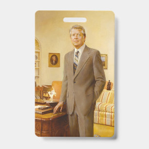 Crachá Presidente americano James Earl Carter Salão Oval