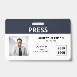 Crachá Pressione ID de Foto Simples