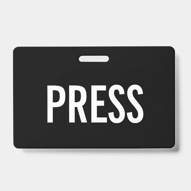 Crachá Pressione todos os Crachás de ID Horizontal de Ace (Frente)