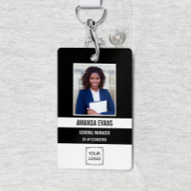 Preto | Logotipo do Funcionário da Foto ou Código 