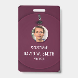 Crachá Produtor de podcast/Treinador vocal/Ator de voz