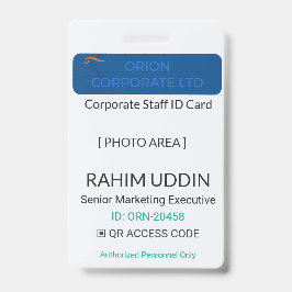 Crachá Professional Identification Workplace Badge | Corp