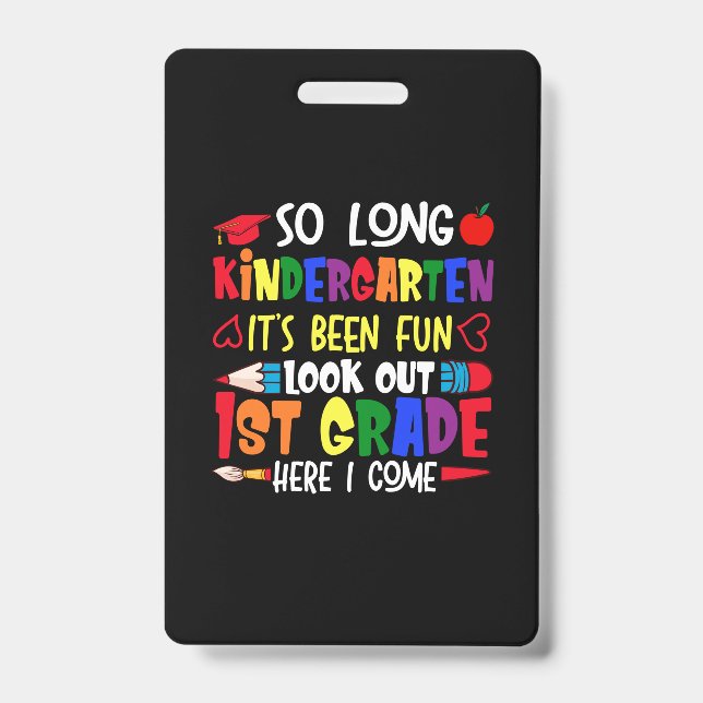 Crachá Professor de 1º grau no jardim de infância (Frente)