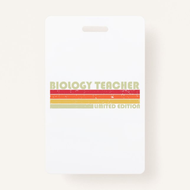 Crachá PROFESSOR DE BIOLOGIA Funny Job Profissão de Títul (Frente)