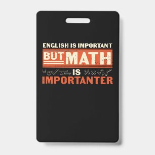 Crachá Professor De Matemática A Matemática É Mais Import