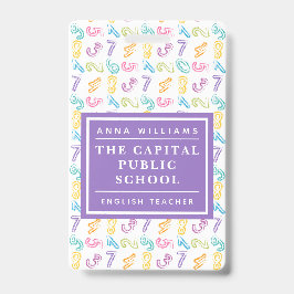 Crachá Professor de Matemática da Escola Primária Número 