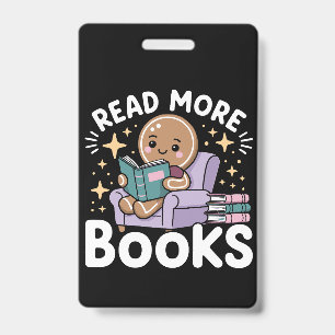 Crachá Professor de Natal Leia Mais Livros Engraçado 