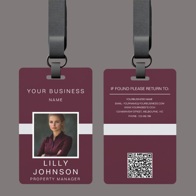 Crachá Profissional com Foto e Código QR Personali (Criador carregado)