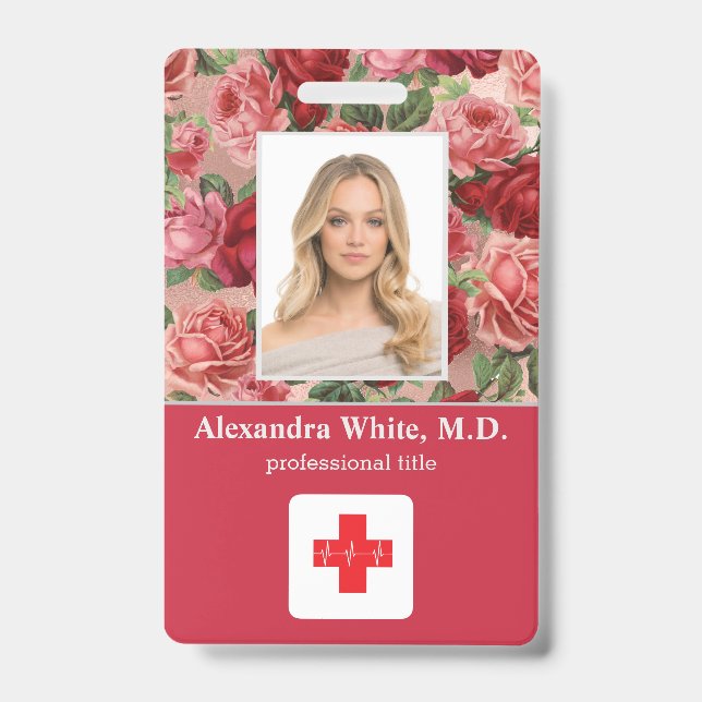 Crachá Profissional Médico do Hospital de Identificação d (Frente)