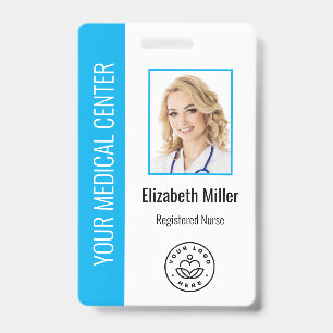 Crachá Profissional Médico Foto e Texto Personalizados Az