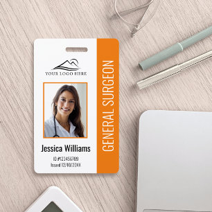 Crachá Profissional Médico Foto Personalizada & Texto Lar