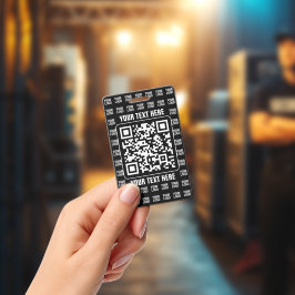 Crachá Promotional QR code (editable) plus Logo Pattern