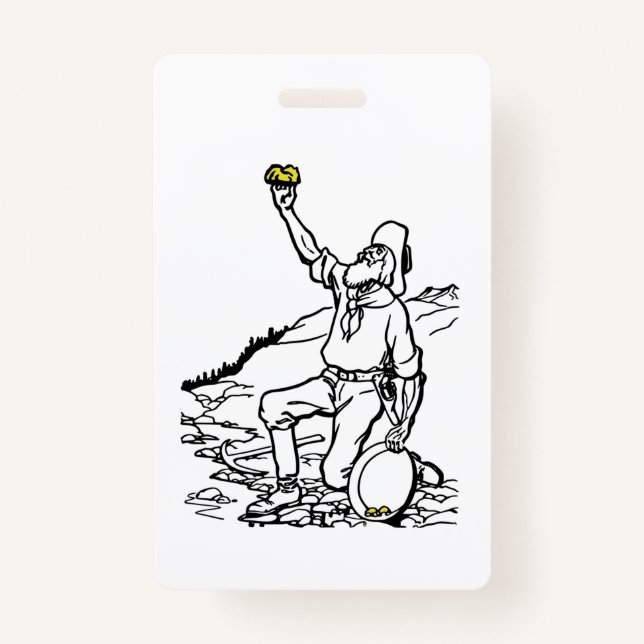 Crachá Prospector Dourado de Tempo Antigo (Frente)