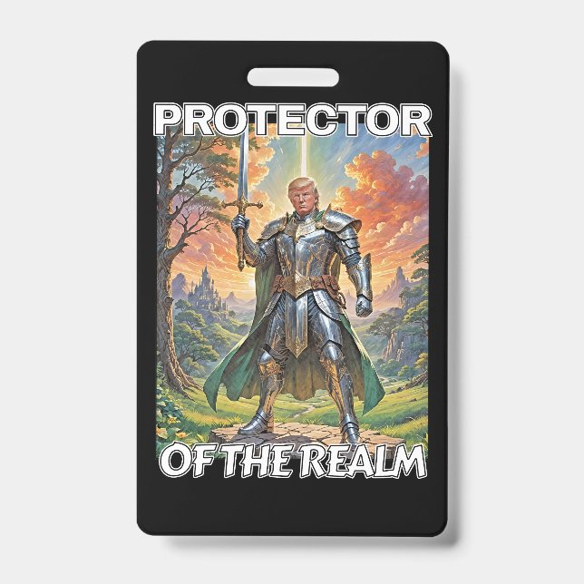 Crachá Protetor do Reino - Presidente Trump (Frente)