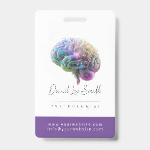 Crachá Psicólogo / Neurologista Minimalista