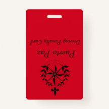 Puerto Paz - Cartão de Pena de Condução (vermelho)