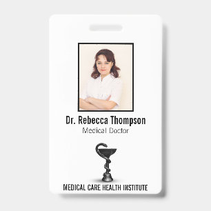 Crachá Pulseira de Identificação Médica Hygieia Cobra Pre