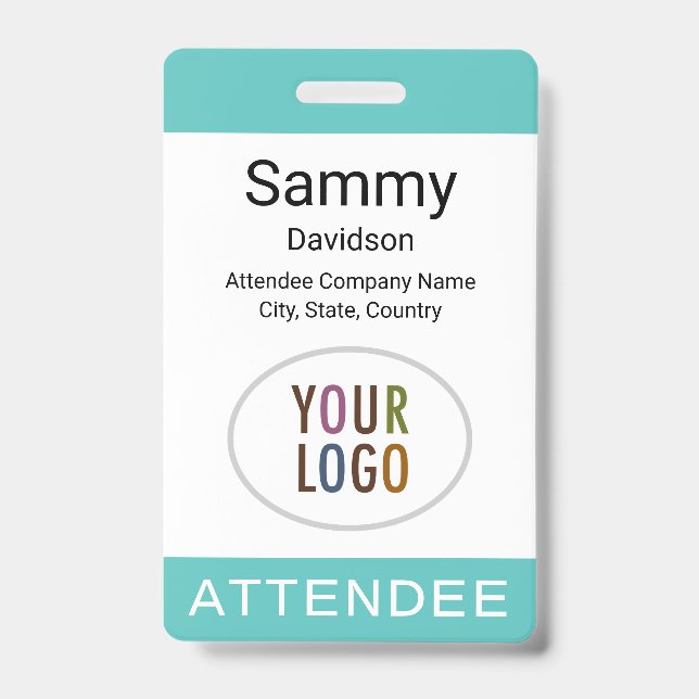 Crachá Pulseira ou clipe para identificação de participan (Frente)