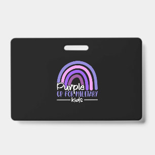 Crachá Purple up for military kids Rainbow Military child