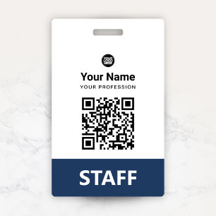 Crachá Qr Code, Código de Barras, Logotipo, Nome Personal