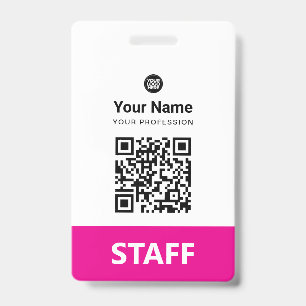 Crachá Qr Code, Código de Barras, Logotipo, Nome Personal