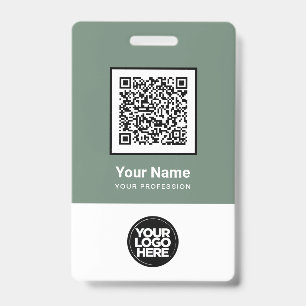 Crachá Qr Code Personalizado do Funcionário Código de Bar