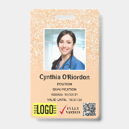 Crachá QR Código de Barras ID Foto Técnico de Bril