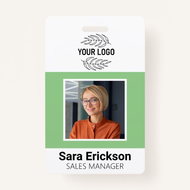 Crachá QR de Funcionário de Cartão de Identificação Moder (Frente)