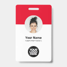 Crachá QR Vermelho do Cartão de Identificação Mode