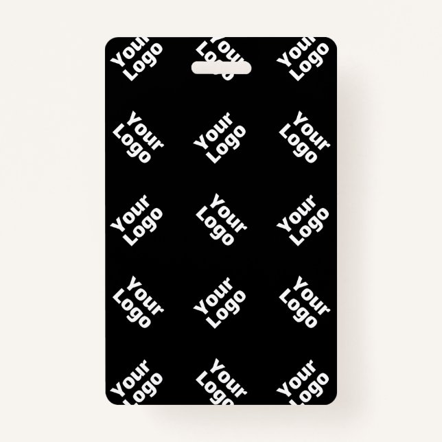 Crachá Qualquer logotipo ou imagem carregada | Padrão dis (Frente)