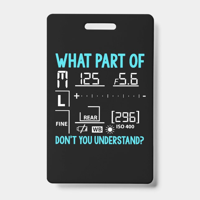 Crachá Que Parte De Fotógrafo (Frente)