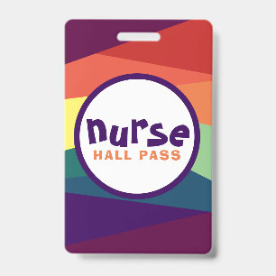 Crachá Rainbow Hall Pass para Professores Escolares